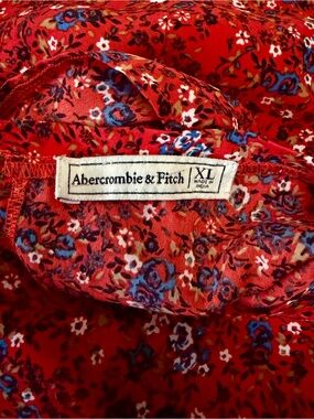 Abercrombie & Fitch Red Floral Top
